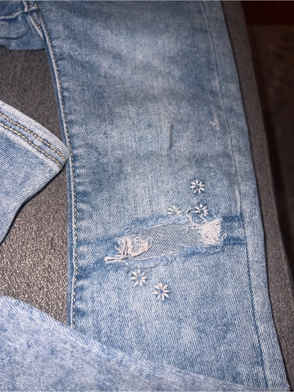 Light Blue Patchwork High-Rise Women’s Jeans